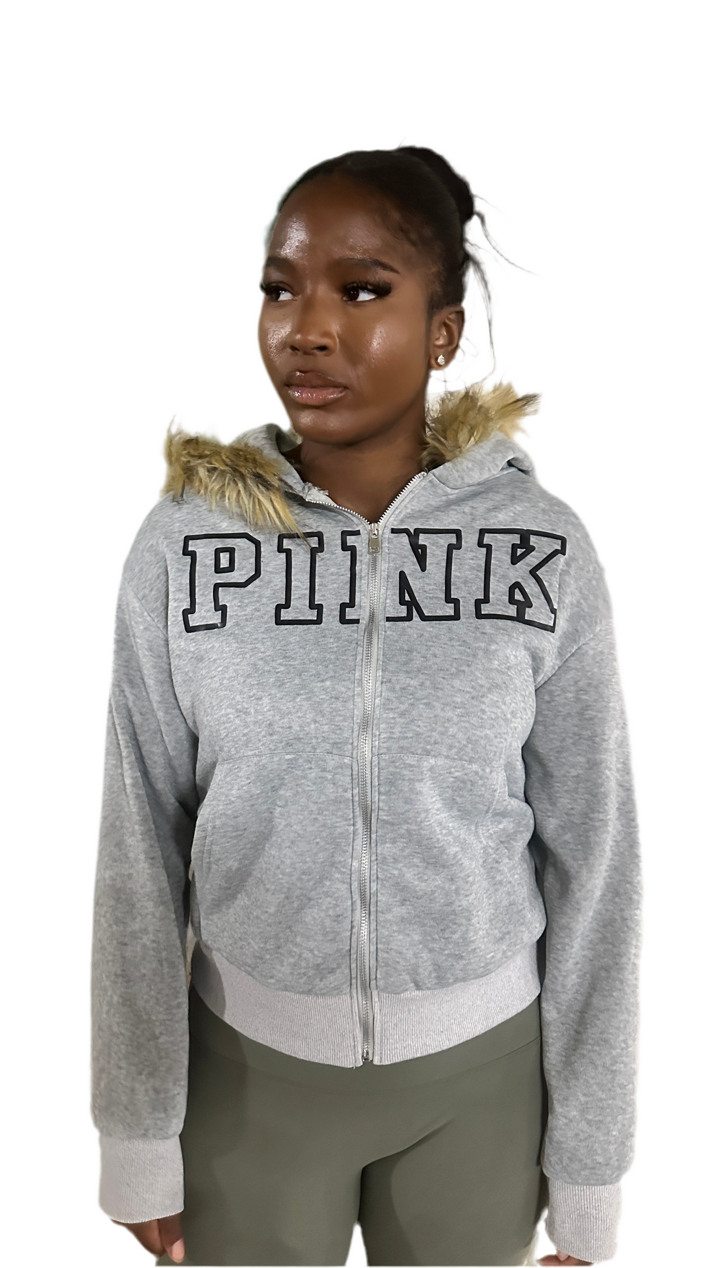 PINK fur jacket