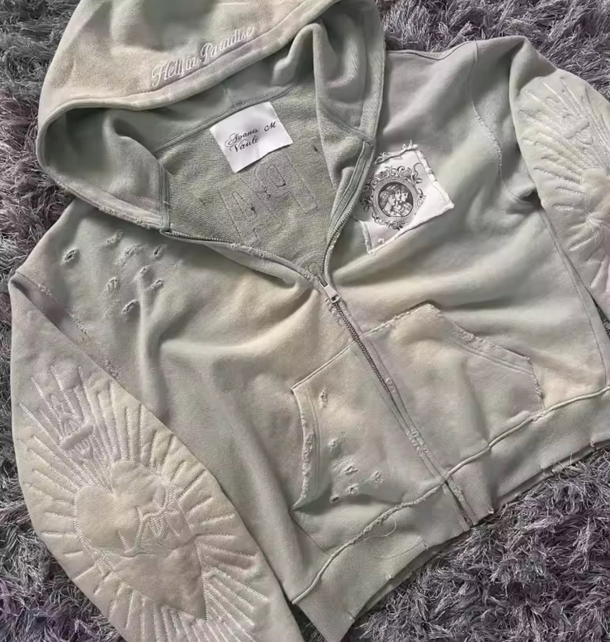 Khaki Green “ My Pain Doesn’t Define Me” Design Jumper