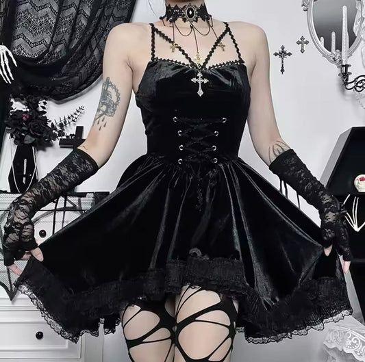 SILK CORSET LACE DRESS
