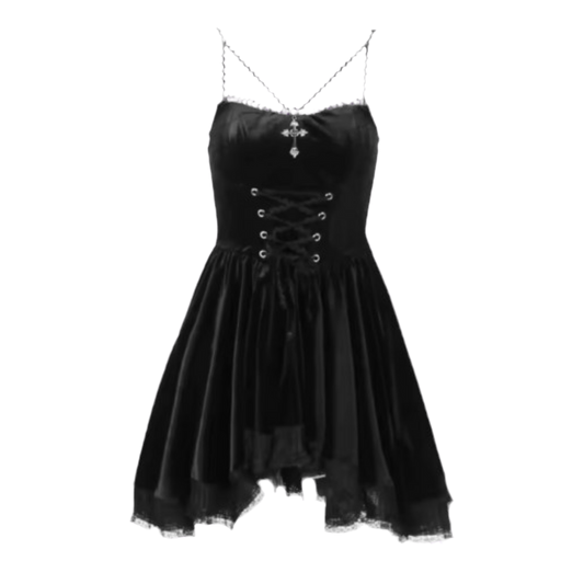 SILK CORSET LACE DRESS