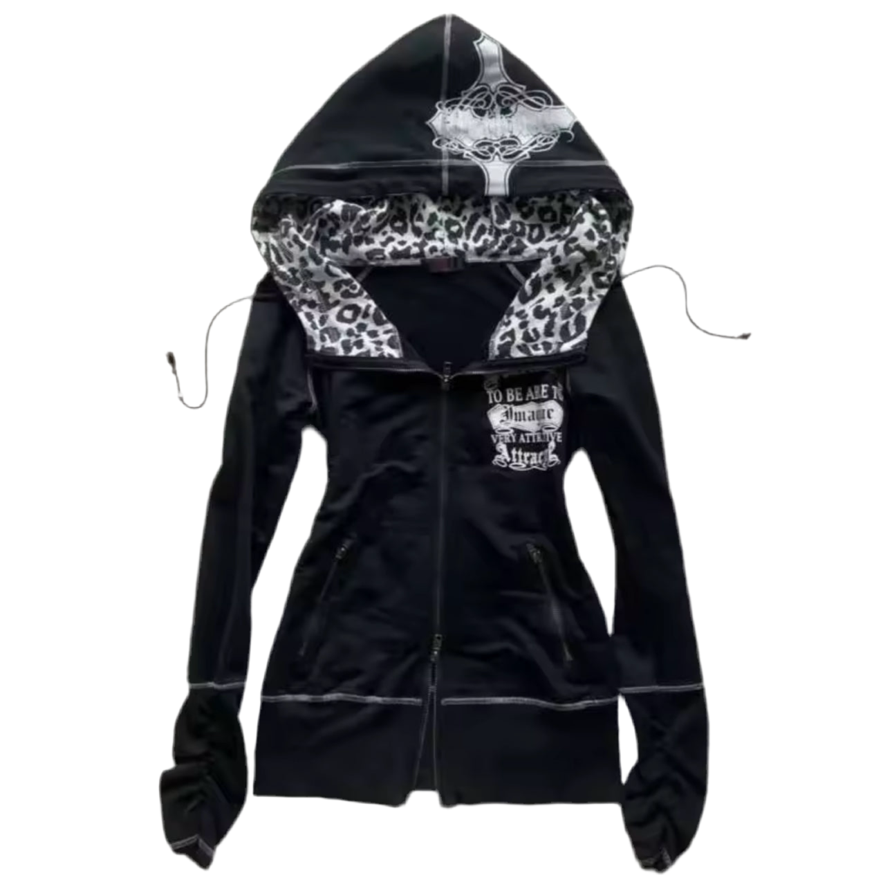 White Cheetah Print - Crossbones Jumper