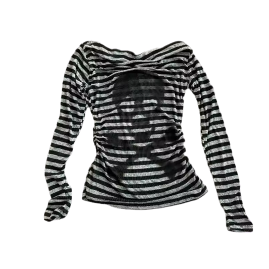 STRIPPED SKULL TOP
