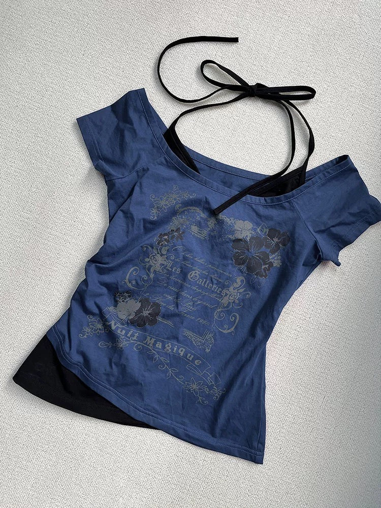 Magique tied strap Top
