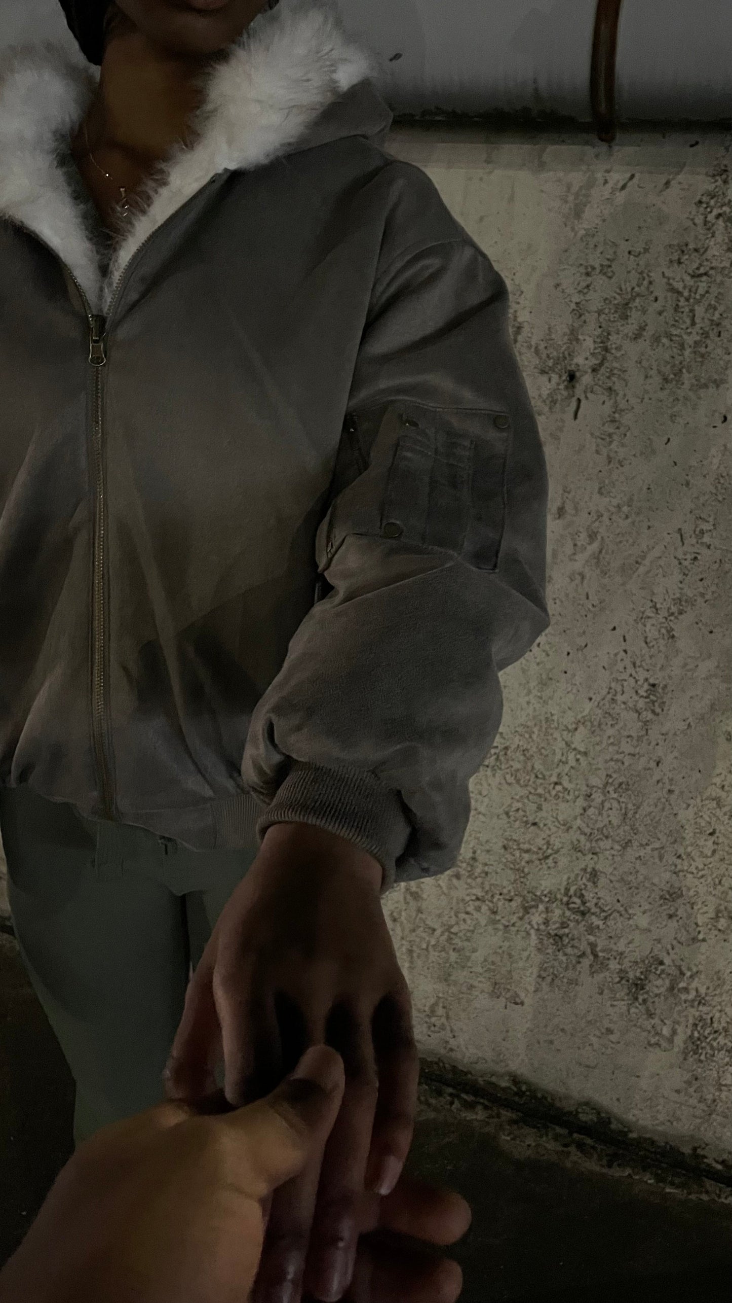 Sherpa reversible fur jacket