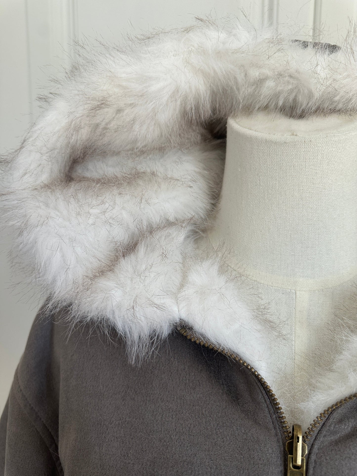 Sherpa reversible fur jacket