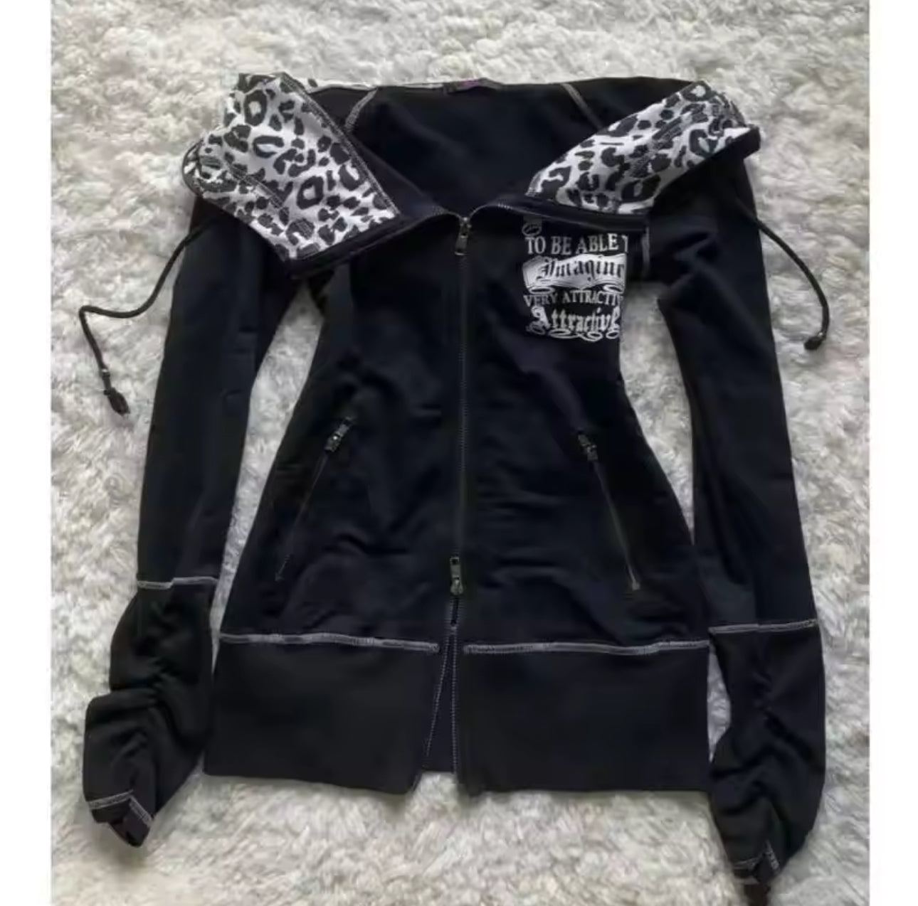 White Cheetah Print - Crossbones Jumper