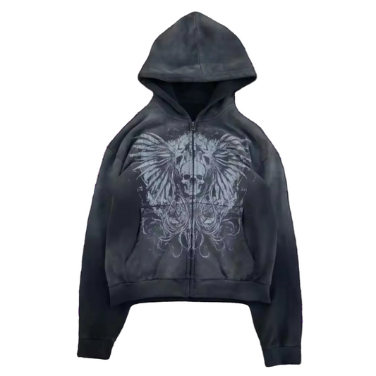 SKULL X WINGS ZIP UP
