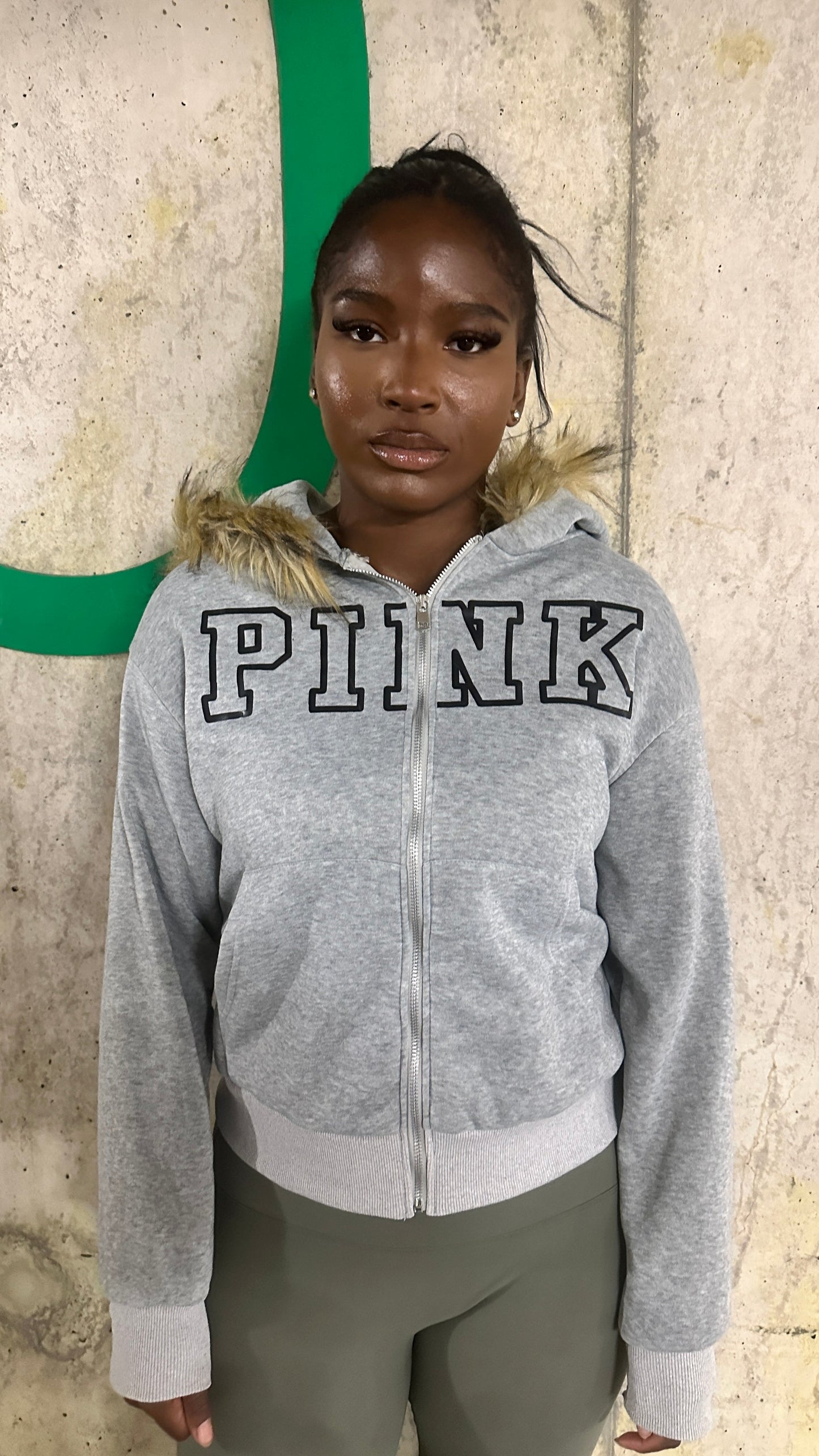 PINK fur jacket