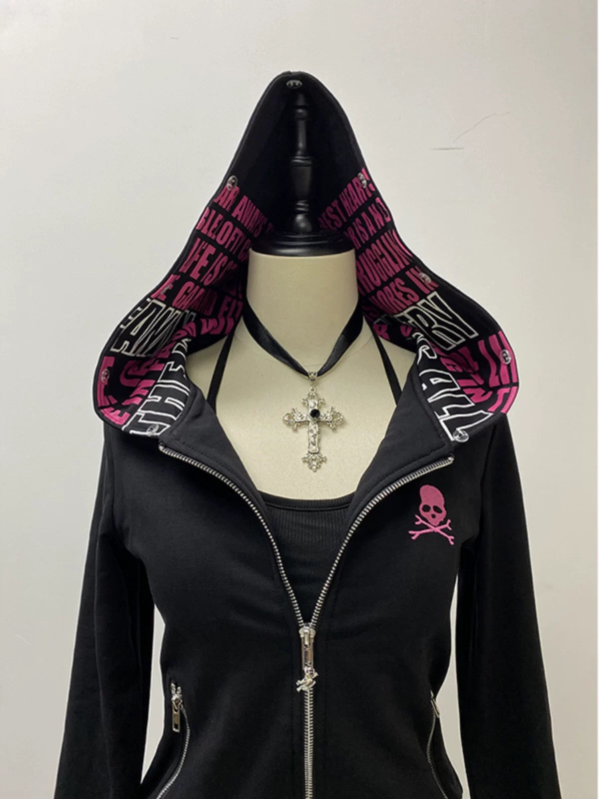 Skull fur Hoodie